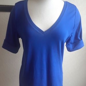 Lauren by Ralph Lauren V-Neck Top NWT Size L